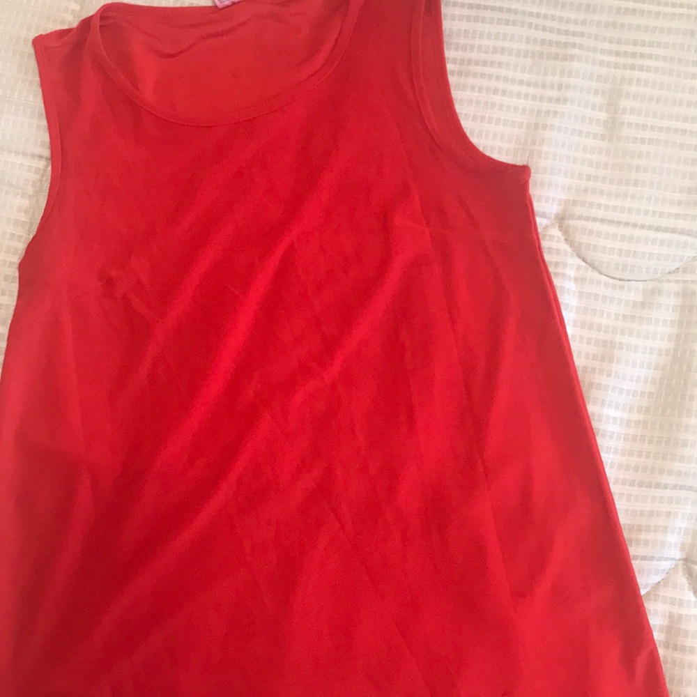 Sleeveless Red Top